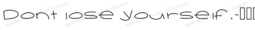 Dont lose yourself.字体转换